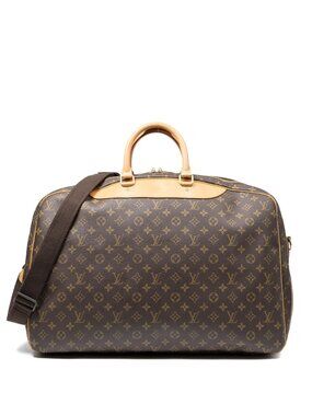 Louis Vuitton Alize 2 Brown Monogram Canvas Travel Bag